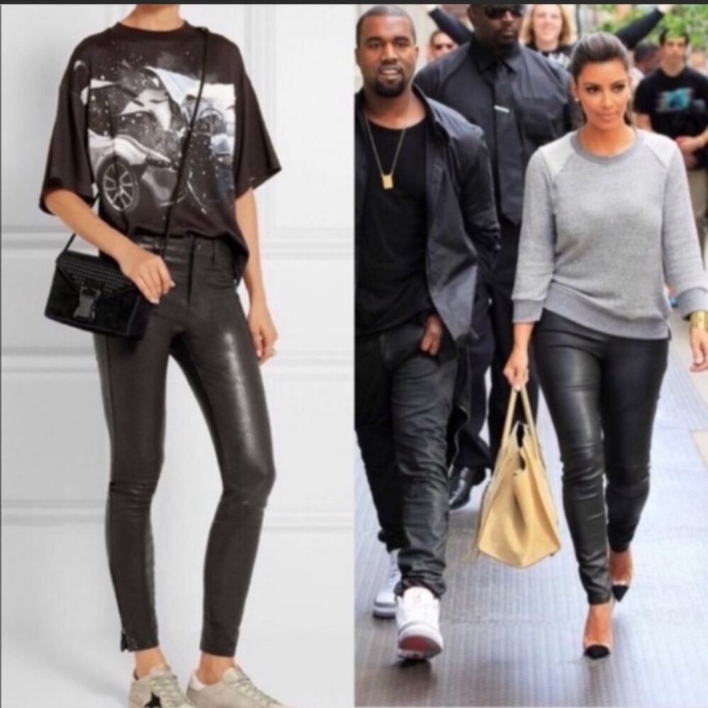 J BRAND*L8001 Black Skinny Leather Pants*Size 26,27*$998 - Picture 3 of 16